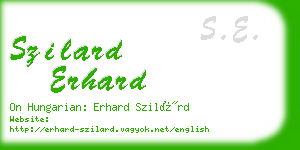 szilard erhard business card